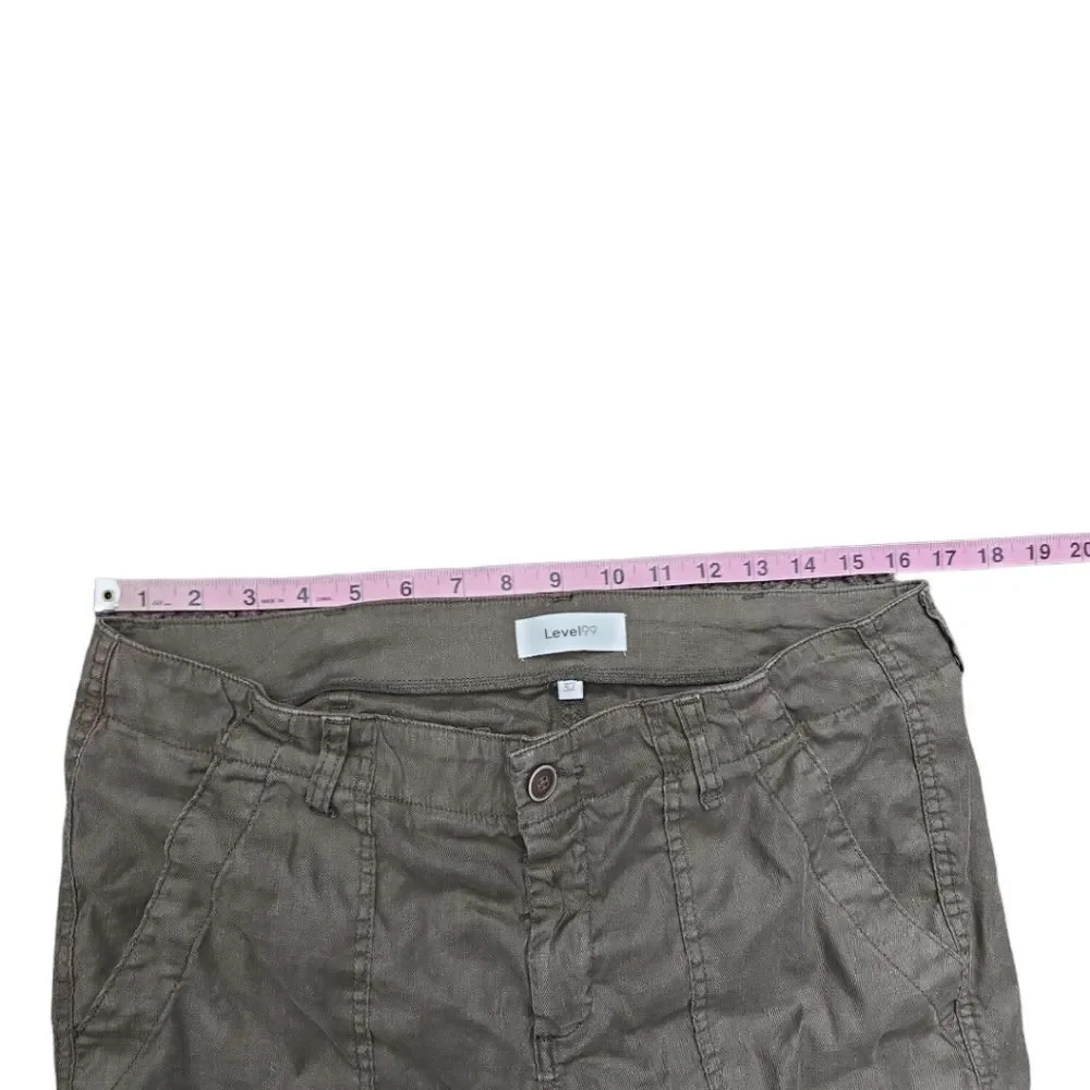 Level 99 Women's Izzy Patch Pocket Cuff Pants - 32